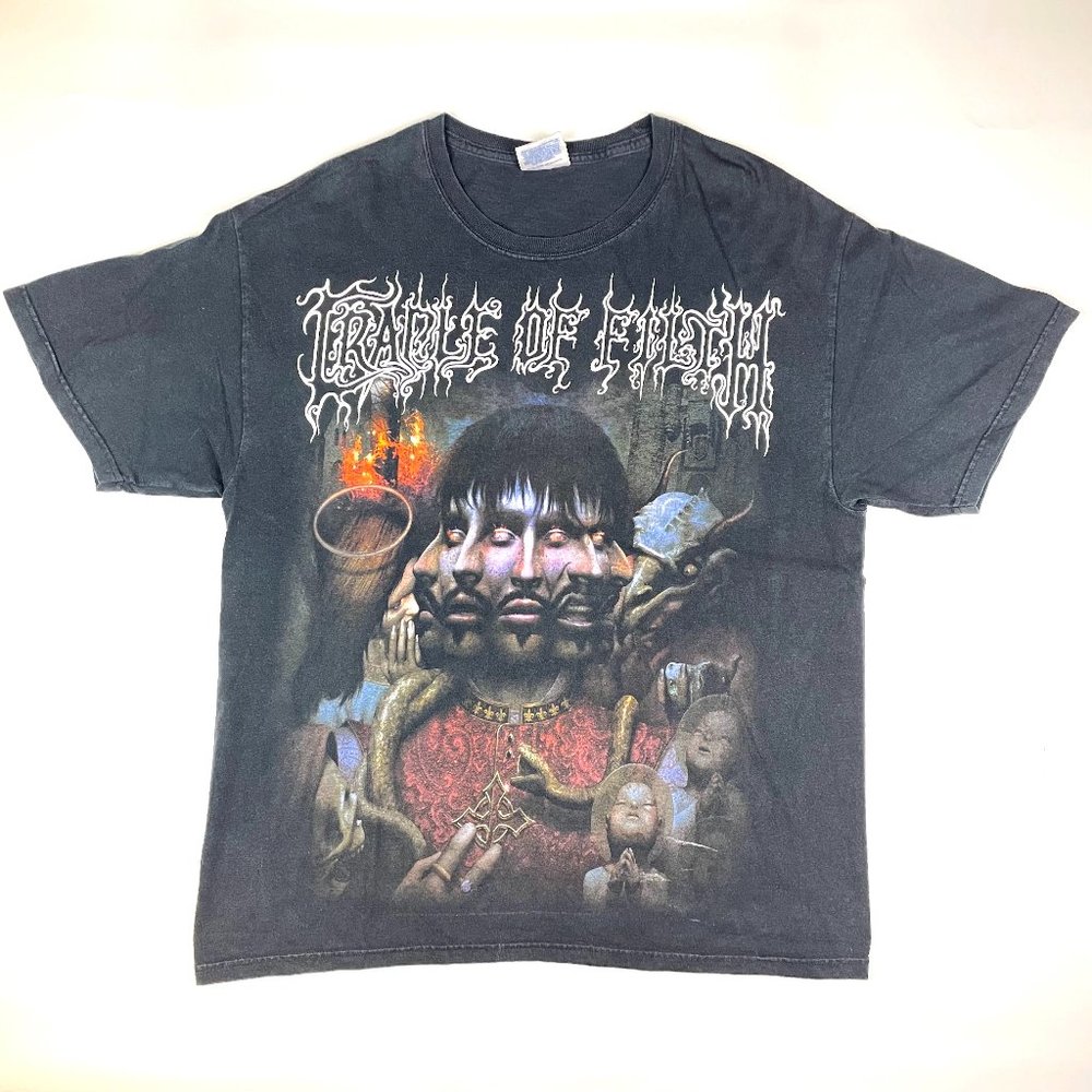 Cradle of Filth Band Tee Sz L Godspeed on the Devil's Thunder 2008 Double Sided